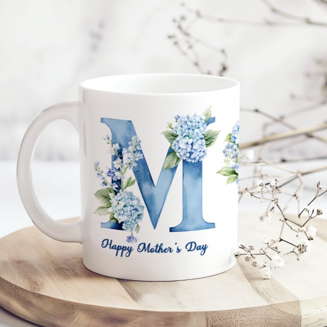 Blå Hydrangea Mors Dags Kaffemug Kaffemugg (Skapare uppladdad)