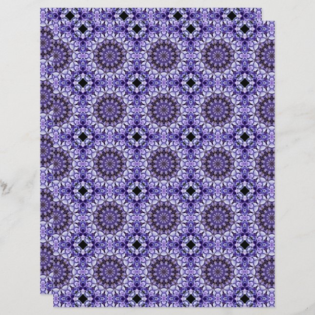 Blå Hydrangea Petals Abstrakt Mönster (Fram/baksida)