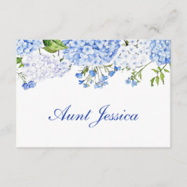 Blå Hydrangea Platt Platskort