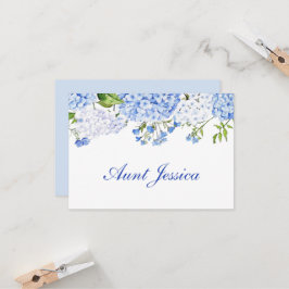 Blå Hydrangea Platt Platskort