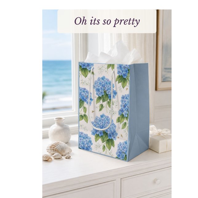 Blå Hydrangea-presentpåse | Bröllop & Bröllopsfest (blue-hydrangea-gift-bag-hamptons-nantucket-lifestyle)