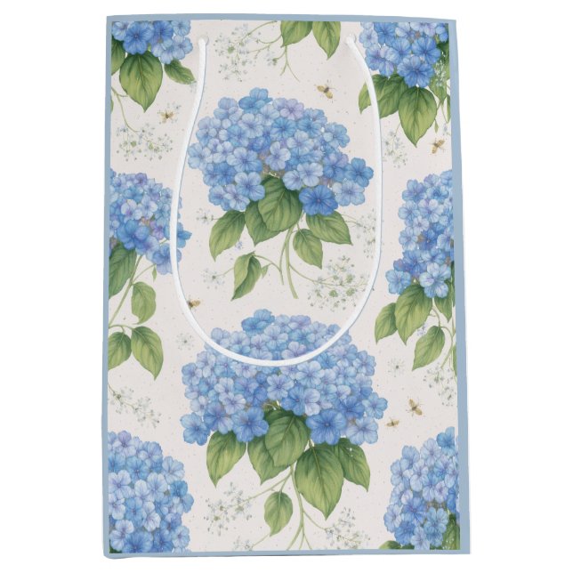 Blå Hydrangea Presentpåse | Elegant Grandmillennia (Framsidan)