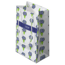 Blå Hydrangea Rand Monogram