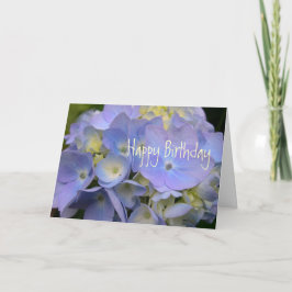 Blå Hydrangea Scripture Birthday Kort