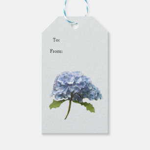 Blå Hydrangea Stamgåvor Presentetikett