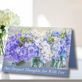 Blå Hydrangea Sympati Kort