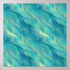 Blå Hydrangea Vågig Textur Poster