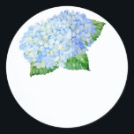 Blå Hydrangea Wedding Favor Stickers Runt Klistermärke<br><div class="desc">De här bröllopsklistermärkena har vattenfärgsblåa brandanglar. De kan användas för bröllopsfavörer. Använda det tomma utrymmet för skriva av gästens namn. Dessa klistermärken är en del av Blue Hydrangea Bröllop Collection som omfattar ett fullt av passande bröllop-kontorsmaterial, t.ex. bröllopsinbjudningar, svarskort, informationskort, adressetiketter, porto frimärke, kuvert, favoritboxar, välönskade kort, program, menyer, möhippa...</div>