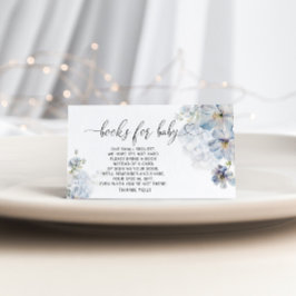 Blå Hydrangeas böcker för babybiljett Tilläggskort