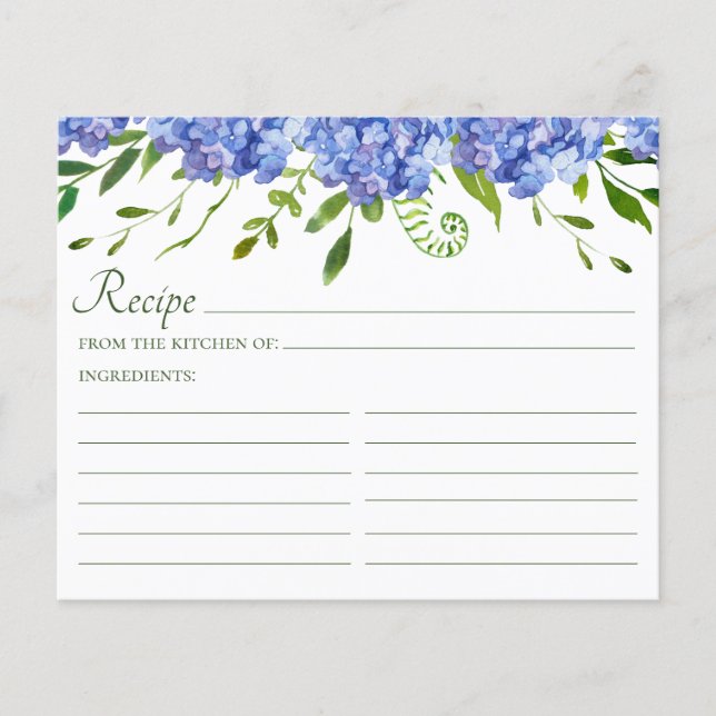 Blå Hydrangeas Bröllop Recipe (Framsida)