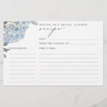 Blå Hydrangeas-Möhippa, mottagarkort