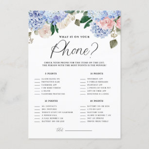 Blå Hydrangeas - vad finns på ditt Mobila spelkort Tilläggskort