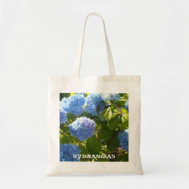 Blå Hydrangeasskuggor Tygkasse (Framsidan)