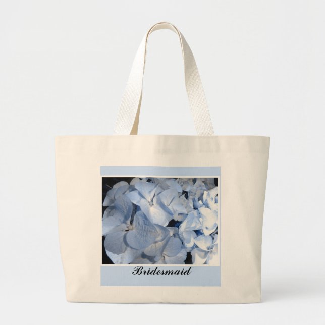 Blå Hydrangeor - Brudtärna Jumbo Tygkasse (Framsidan)