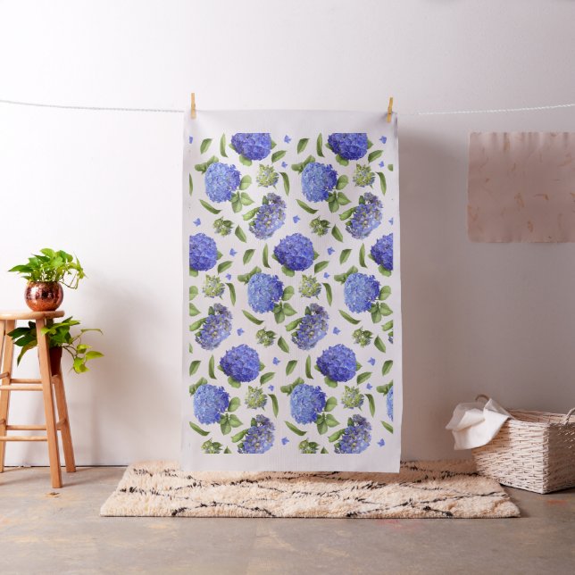 Blå Hydrangeor Tyg (In Situ)