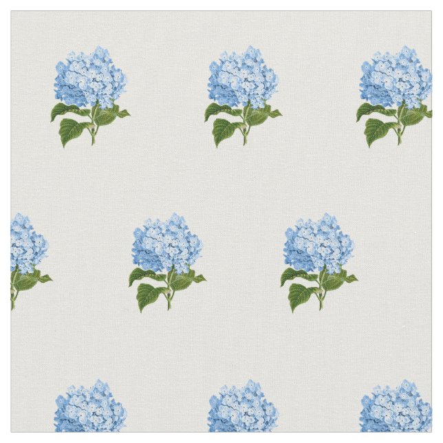 Blå Hydrangeor Tyg (Närbild)
