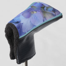 Blå Hydrangeus Blommor Golf Head Cover