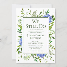 Blå Hydrangeus som vi fortfarande gör Inbjudningar