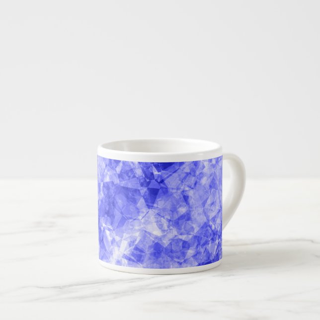Blå idisslad Struktur Espressomugg (Framsida höger)