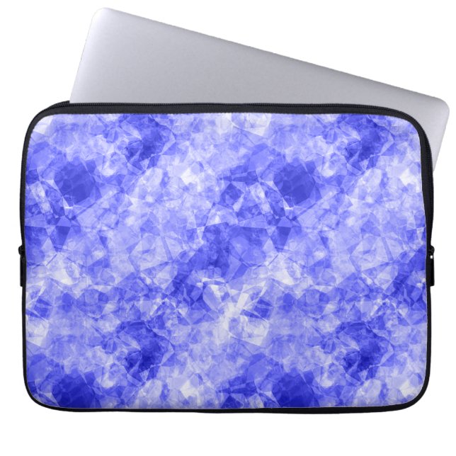 Blå idisslad Struktur Laptop Sleeve (Framsidan)