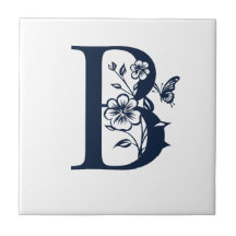 blå inbjudan brev B enkel