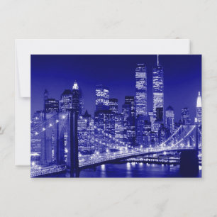 Blå inbjudan till New York City