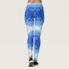 Blå indianformslegeringar yoga pant leggings