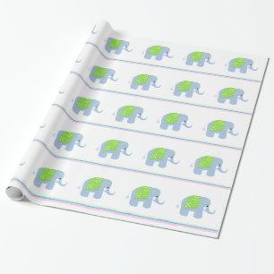 Blå indiska elefanter presentpapper