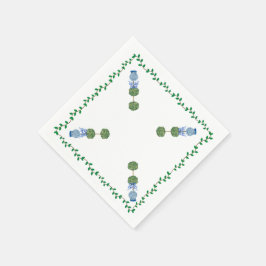 Blå ingefärsvar Topiari Vin Dukservett Pappersservett