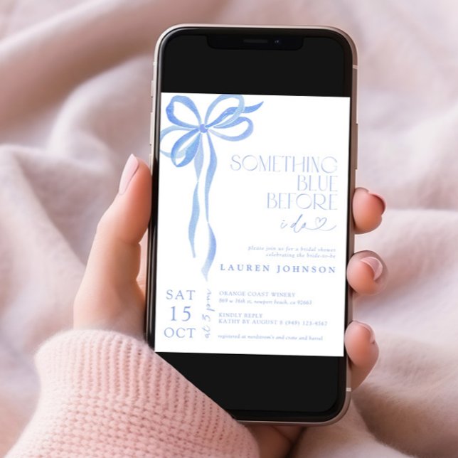 Blå innan jag gör Möhippa Inbjudningar (Skapare uppladdad)