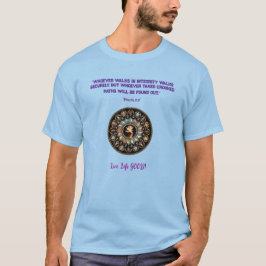 Blå "Integritet", inspirationell verse T-Shirt