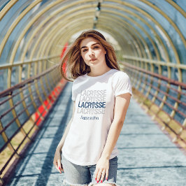 Blå, intensifierad Lacrosse Ord T Shirt