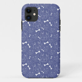 Blå Iphone case-gåva till hundägare