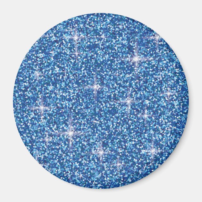 Blå iridescent glitter magnet (Framsidan)
