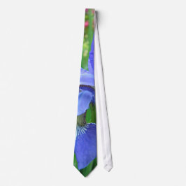 blå iris blomma tie slips