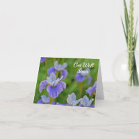 Blå Iris-blomman kommer snart