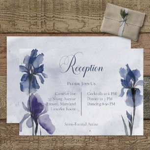 Blå Iris Flowers Blue Modern Records Card Tilläggskort
