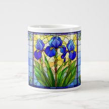 Blå Iris Glasmosaik Specialmugg