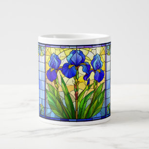 Blå Iris Glasmosaik Specialmugg Jumbo Mugg