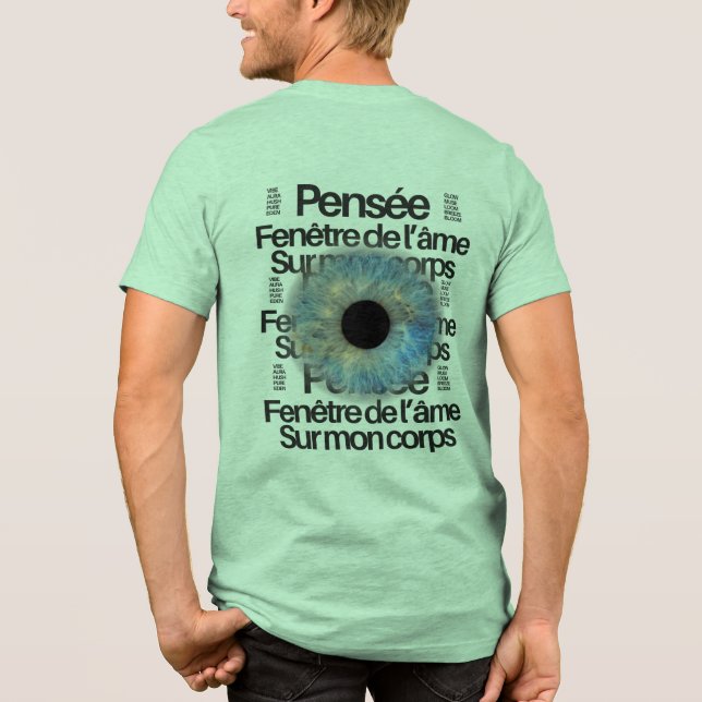 Blå Iris Öga – Själsvinge Grafisk T-shirt (Baksida)