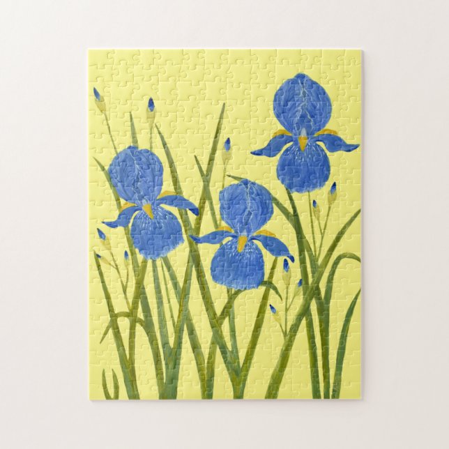 Blå Iris Pussel (Vertikal)