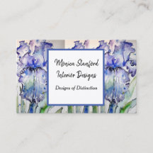 Blå irisfärgad Blommigt Blommor Vattenfärgat Affär