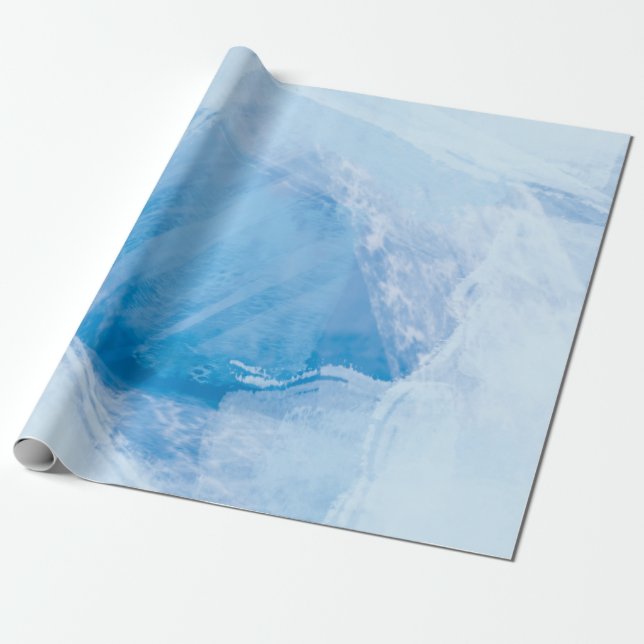 blå is abstrakt presentpapper (Utrullad)
