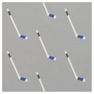 Blå is Hockey Stick Mönster Tyg