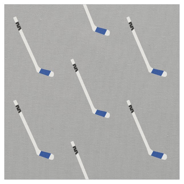 Blå is Hockey Stick Mönster Tyg (Närbild)