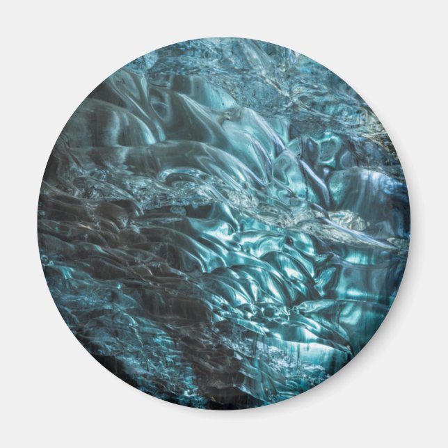 Blå is i en isgrotta, Island Magnet (Framsidan)