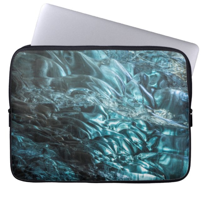 Blå is i en istidsgrottan, Island Laptop Sleeve (Framsidan)
