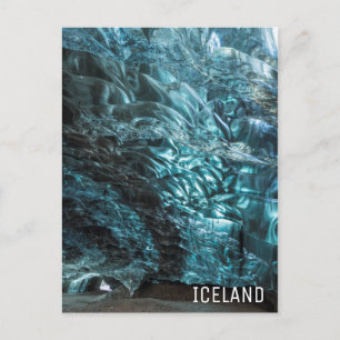 Blå is i en istidsgrottan, Island Vykort