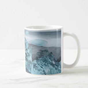 Blå is på strand landskap, Island Kaffemugg