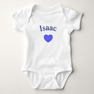 Blå Isaac namn med hjärta, T Shirt